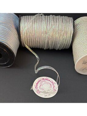 3 Spools 100 yds each Made in Italy Ribbon